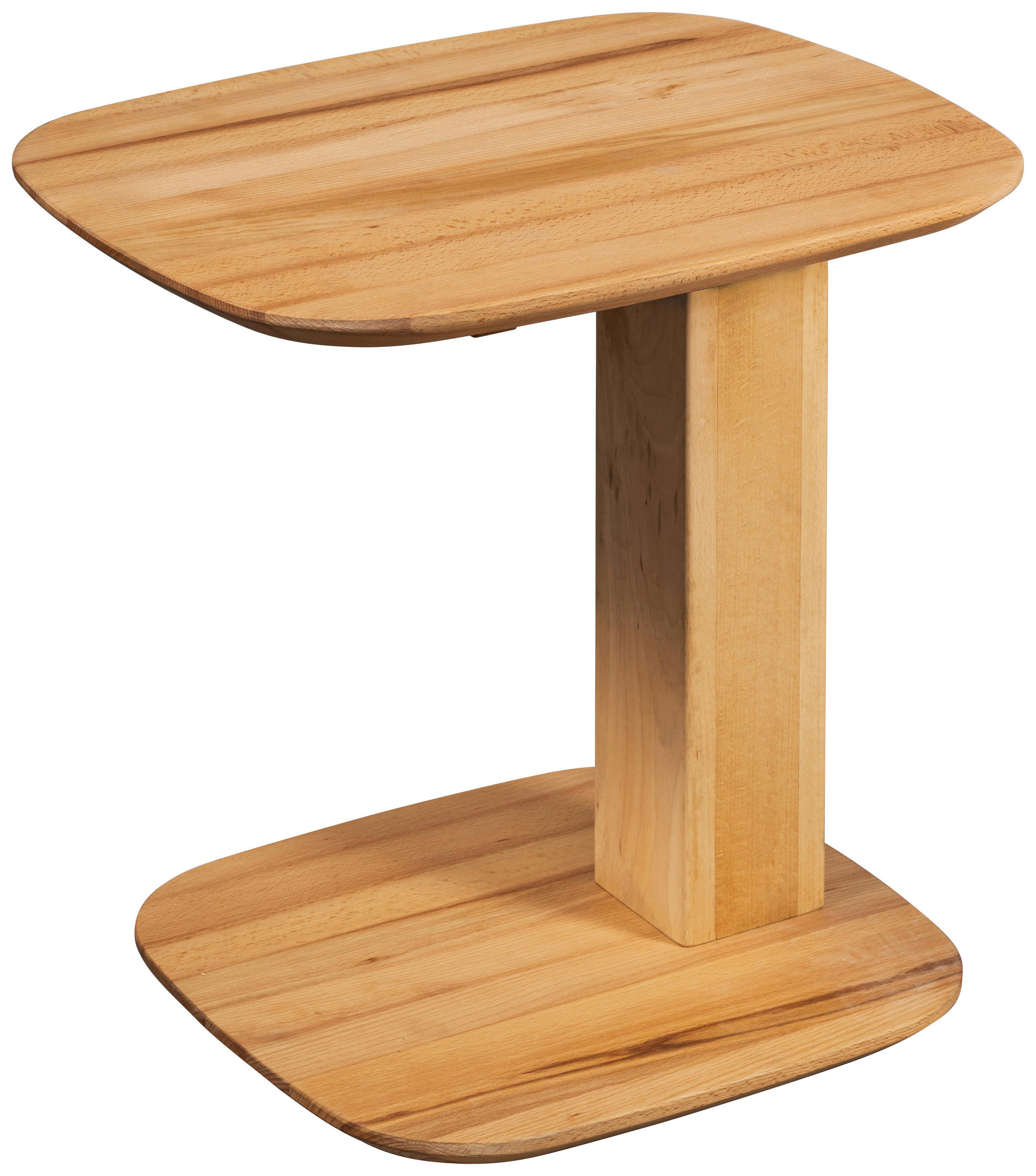 BEISTELLTISCH 50/40/48-67 cm Buche Hartholz Buchefarben rechteckig  - Buchefarben, Design, Holz (50/40/48-67cm) - Linea Natura