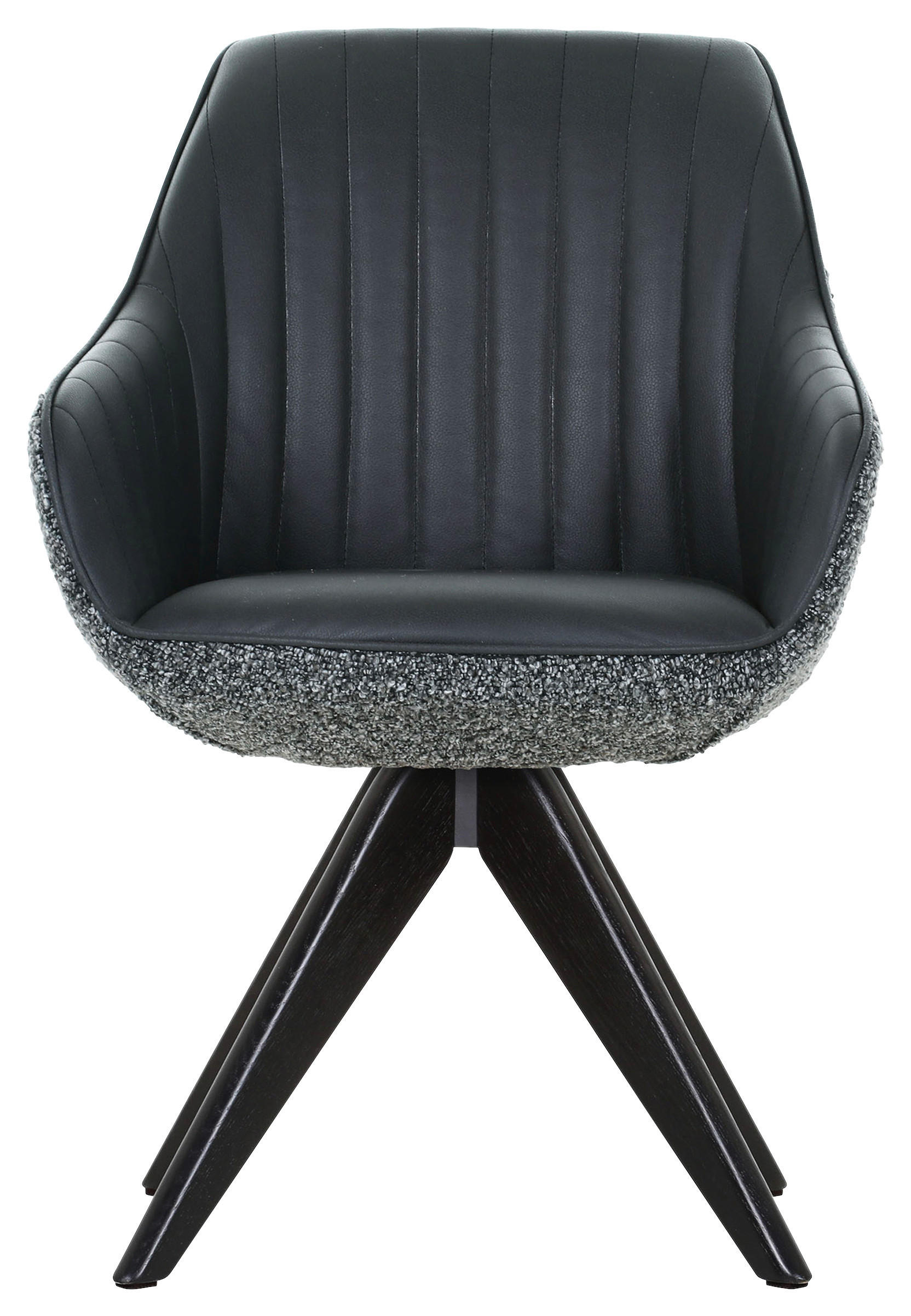 KAROSSZÉK tölgyfa színű  - tölgyfa színű/fekete, Konventionell, textil/fa (60/83/65cm) - Ambia Home