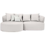 ECKSOFA  in Bouclé Hellrosa  166/235 cm  - Sandfarben/Hellrosa, MODERN, Kunststoff/Textil (166/235cm) - Hom`in