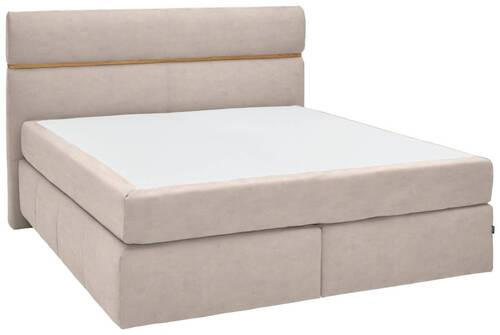 BOXSPRINGBETT 180/200 cm  in Eichefarben, Beige  - Eichefarben/Beige, KONVENTIONELL, Holz/Kunststoff (180/200cm) - Dieter Knoll