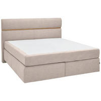 BOXSPRINGBETT 180/200 cm  in Eichefarben, Beige  - Eichefarben/Beige, Konventionell, Holz/Kunststoff (180/200cm) - Dieter Knoll