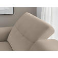 ECKSOFA  in Echtleder Beige  163/305 cm  - Eichefarben/Beige, Design, Leder/Holz (163/305cm) - Novel
