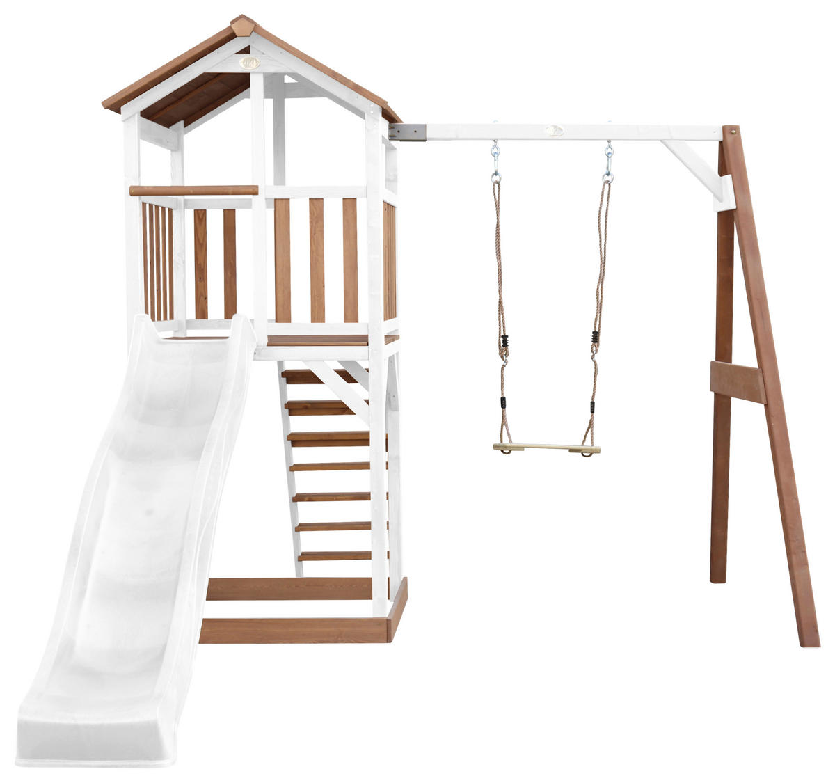 SPIELTURM 283,6/241,9/349 cm  - Weiss/Braun, Konventionell, Holz/Kunststoff (283,6/241,9/349cm)