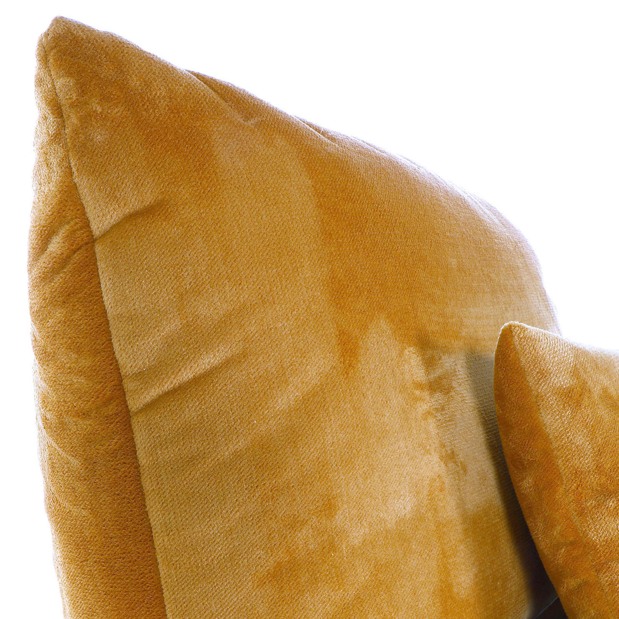 LIGGFÅTÖLJ i plysch orange - orange/svart, Klassisk, textil/plast (100/86/166cm) - MID.YOU