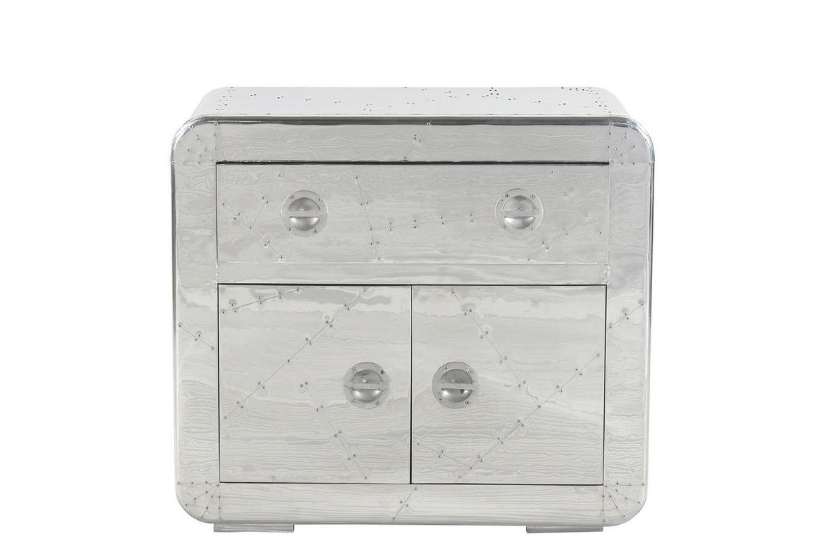 KOMMODE , 90/80/40 cm, 1 Schublade(n)  - Silberfarben, Design, Holz/Holzwerkstoff (90/80/40cm) - MID.YOU