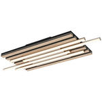DECKENLEUCHTE    70/26,5/7 cm  - Eichefarben/Schwarz, Trend, Holzwerkstoff/Kunststoff (70/26,5/7cm) - Novel