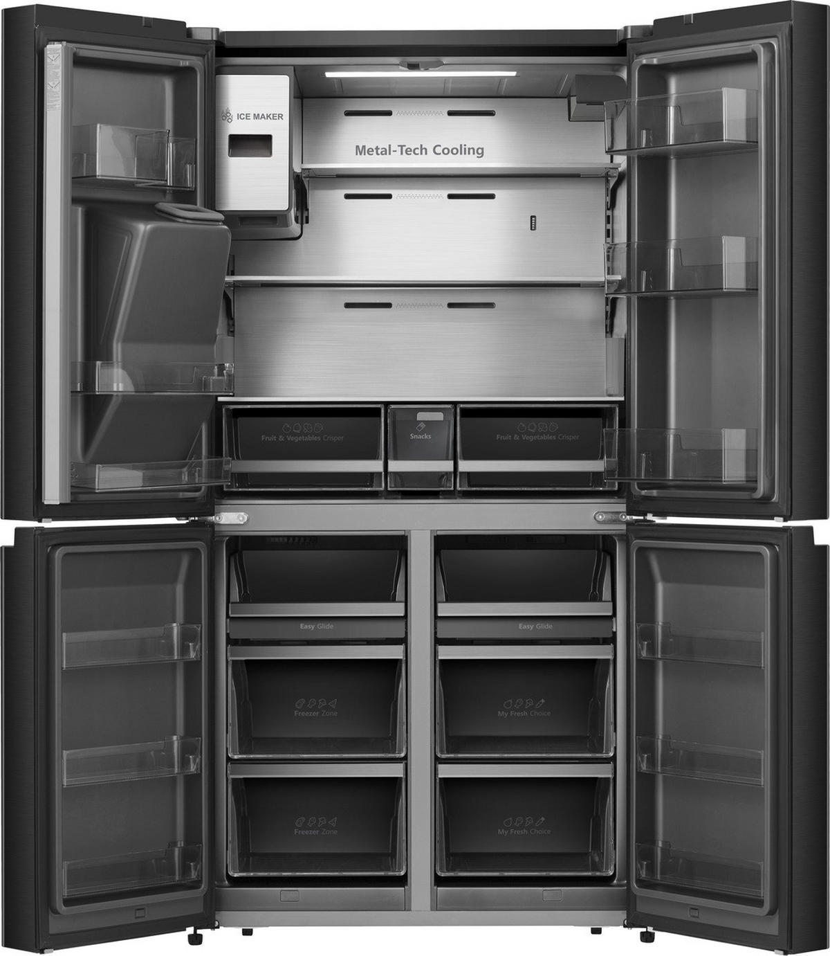 FRENCH-DOOR 91,4/178,5/72,5 cm RQ760N4IFE  - Schwarz, Trend (91,4/178,5/72,5cm) - Hisense