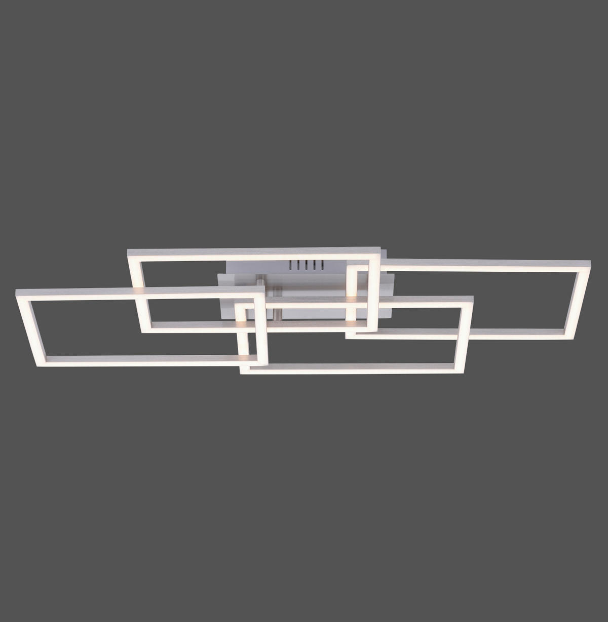 LED-DECKENLEUCHTE 70/34,5/9,5 cm   - Alufarben, Design, Kunststoff/Metall (70/34,5/9,5cm)