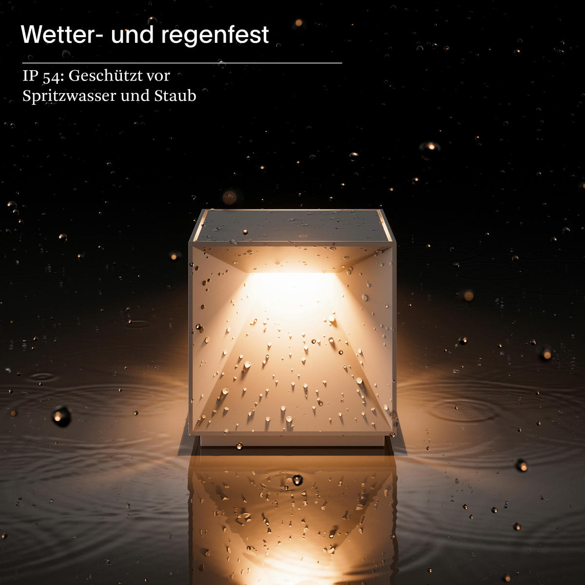 AKKU-TISCHLEUCHTE Nutalis 10/10/10 cm   - Schwarz, Design, Metall (10/10/10cm)