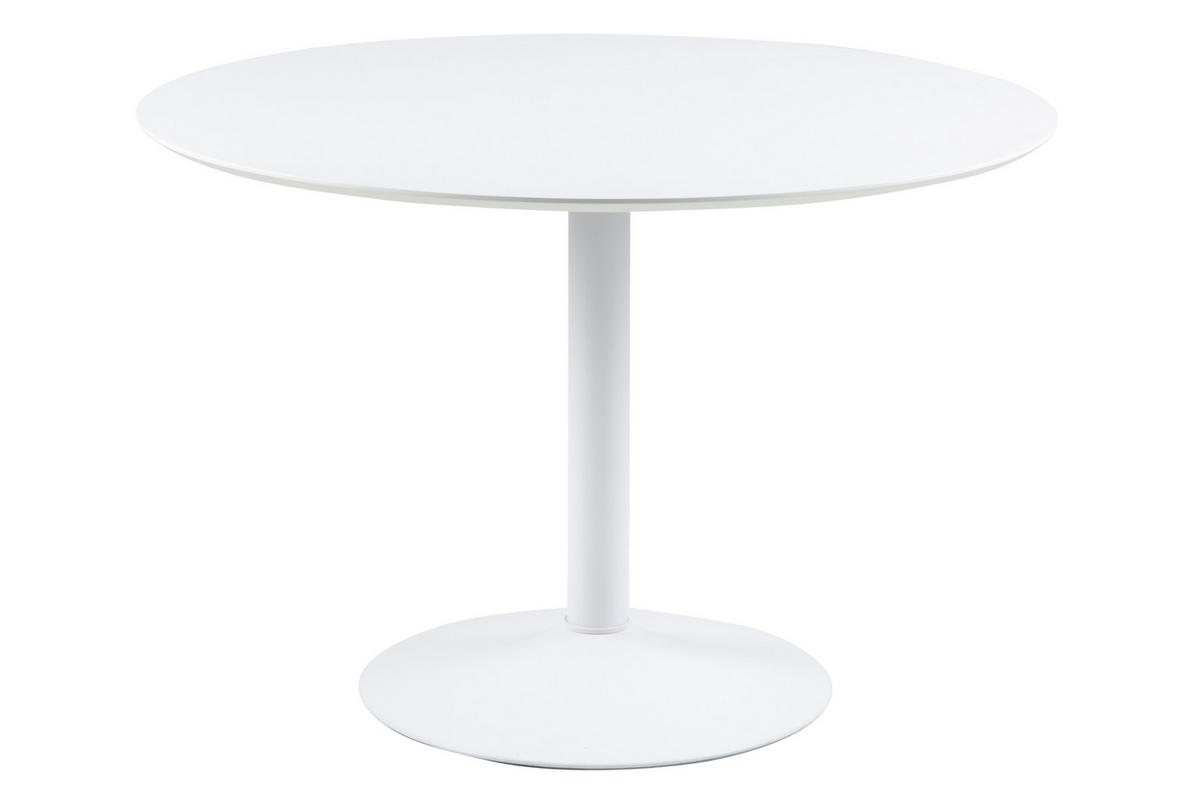 ESSTISCH in Metall, Holzwerkstoff 110/110/76 cm  - Weiß, Design, Holzwerkstoff/Metall (110/110/76cm) - MID.YOU