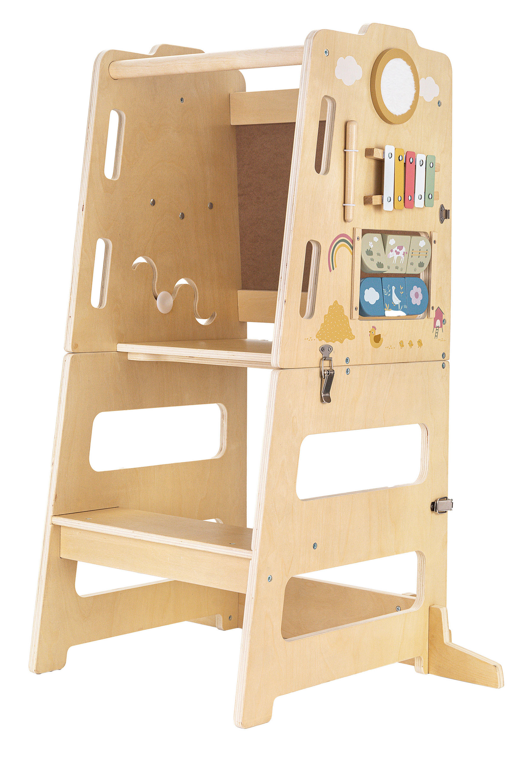 LERNTURM  - Pastellblau/Gelb, Basics, Holz/Holzwerkstoff (56/52/90cm) - Jimmylee