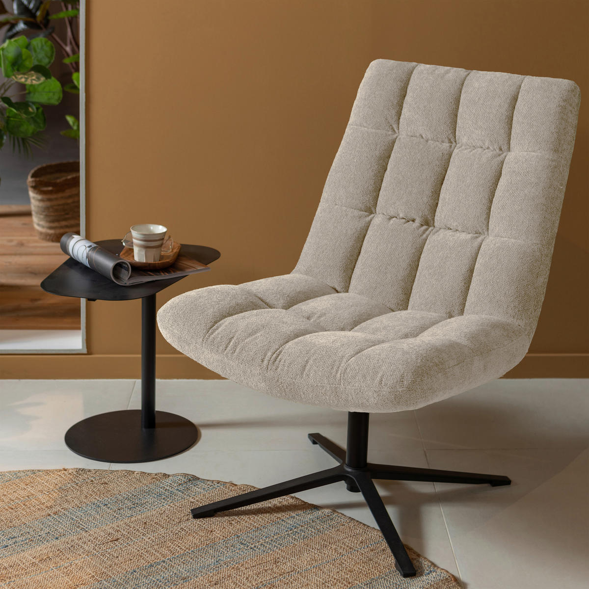 BEISTELLTISCH 50/38/50 cm Schwarz Freiform  - Schwarz, Design, Metall (50/38/50cm) - Livetastic