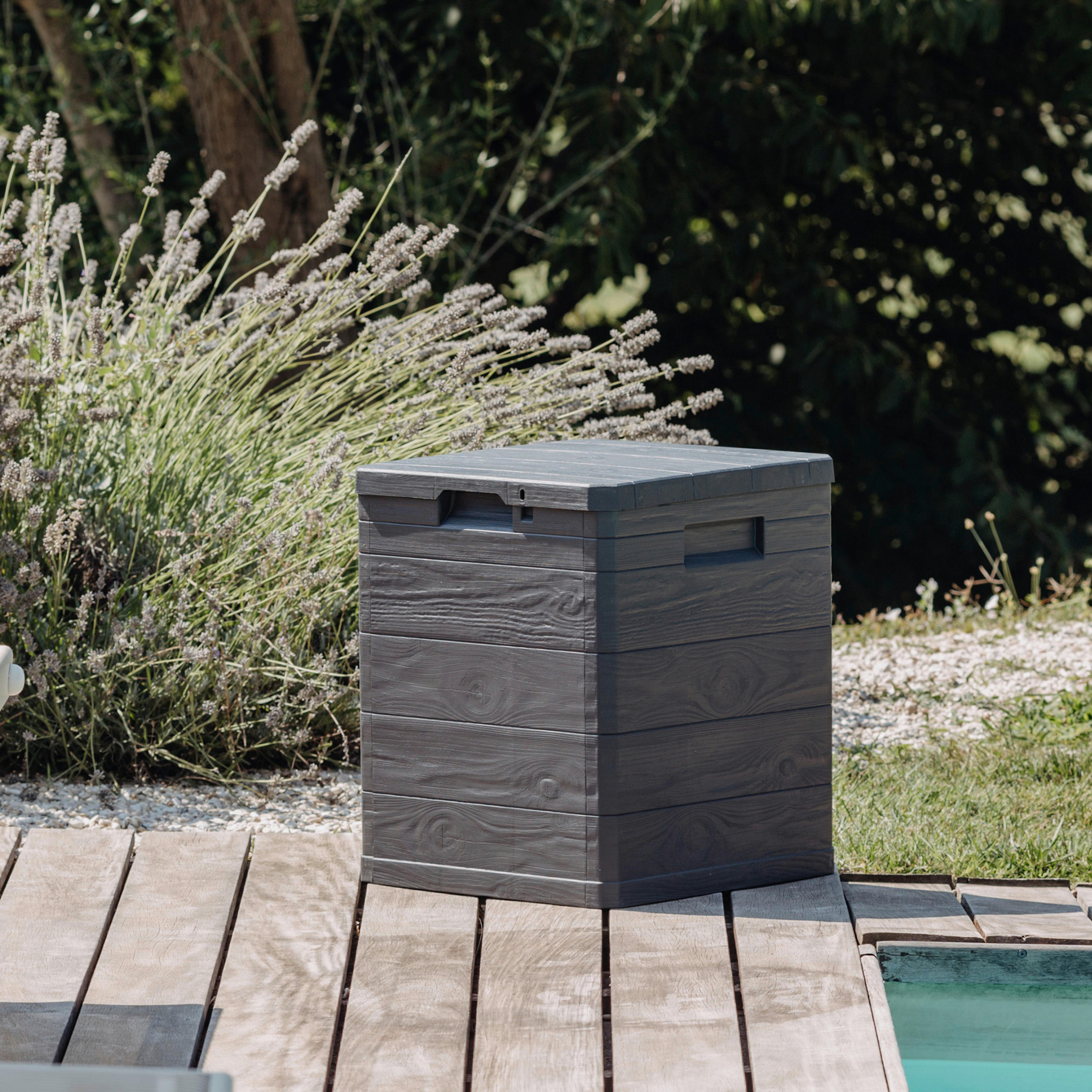 KISSENBOX 42,5/50/44 cm  - Anthrazit, Basics, Kunststoff (42,5/50/44cm)