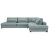 ECKSOFA in Bouclé, Plüsch Hellblau  - Schwarz/Hellblau, Design, Kunststoff/Textil (332/244cm) - Livetastic