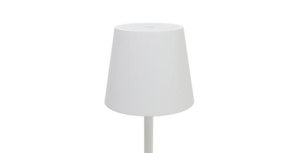 AKKU-TISCHLEUCHTE 11,5/36 cm - Weiß, Design, Kunststoff/Metall (11,5/36cm) - Novel