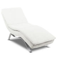 RELAXLIEGE Chenille Creme  - Silberfarben/Creme, Design, Textil/Metall (65/95/171cm) - Celina Home