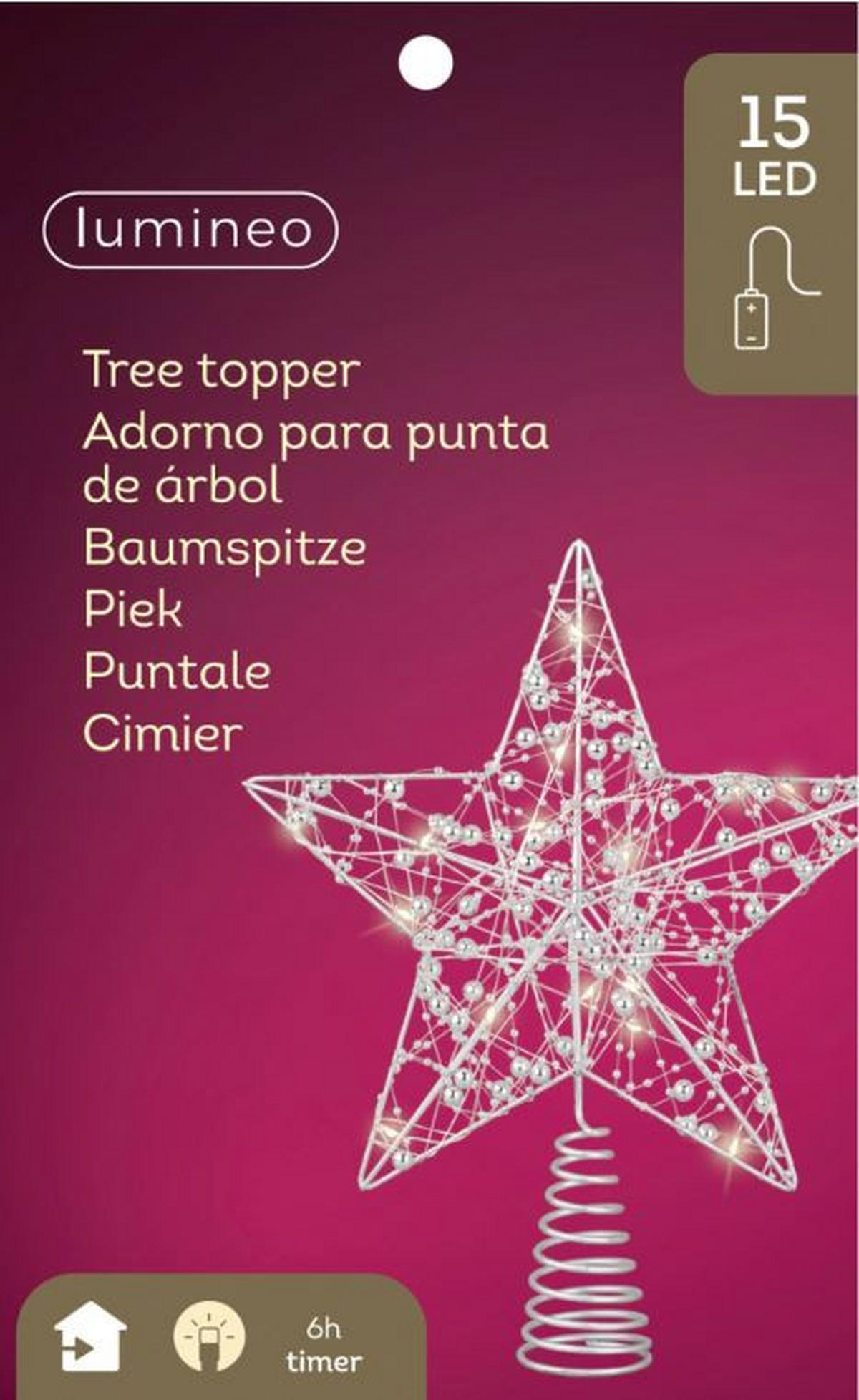 ZVIJEZDA DEKORATIVNA  - srebrne boje, Basics, metal/plastika (25/27/6cm) - X-Mas
