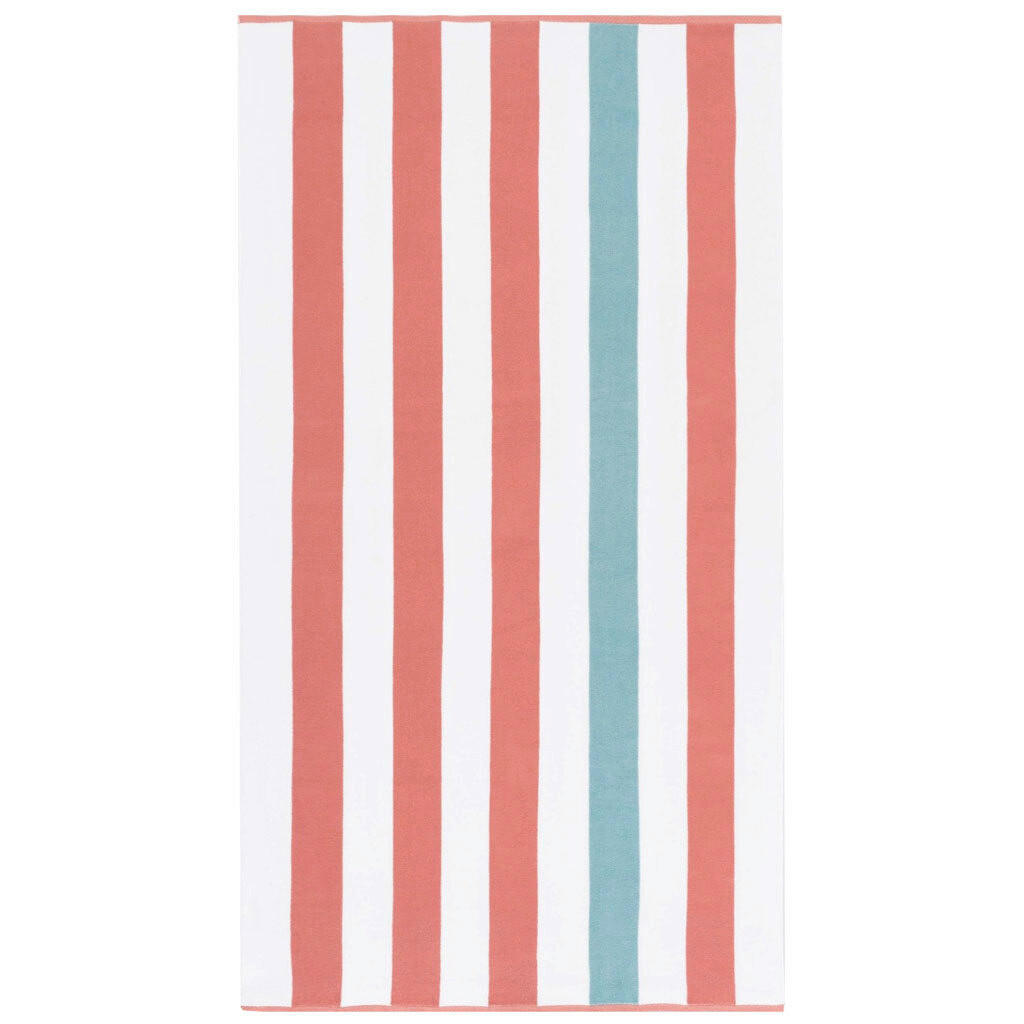 STRANDTUCH Rot, Weiß Hochglanz 90/180 cm  - Weiß Hochglanz/Rot, Basics, Textil (90/180cm)