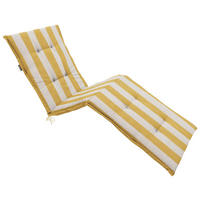 LIEGENAUFLAGE Streifen  - Gelb/Creme, Basics, Textil (200/6/65cm)
