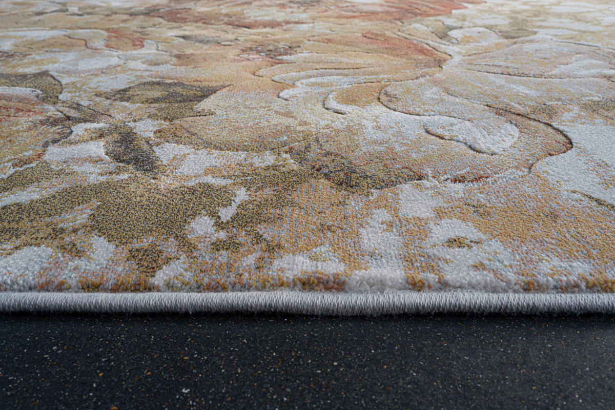 WEBTEPPICH 160/230 cm Argentum Creme, Grau, Orange  - Creme/Orange, KONVENTIONELL, Kunststoff/Textil (160/230cm) - Novel