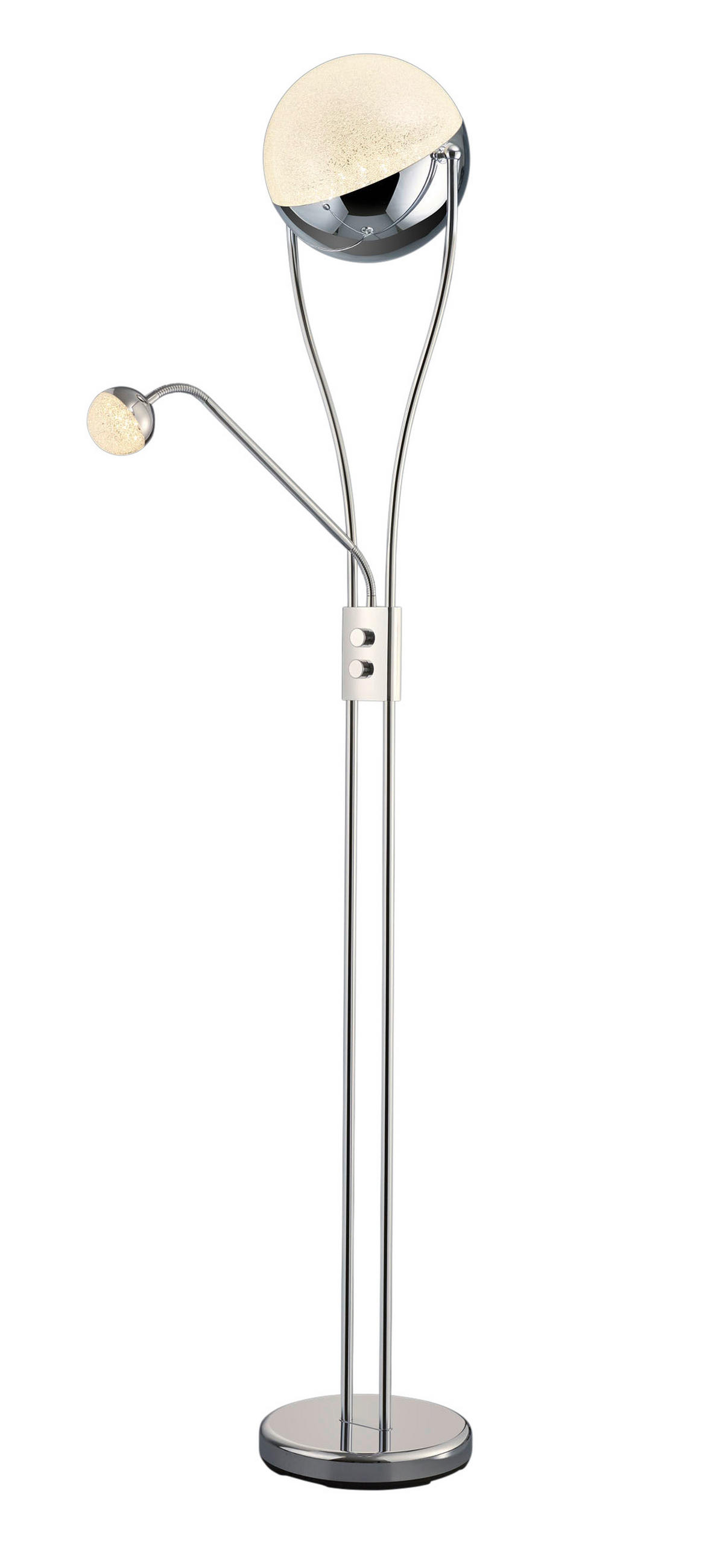 LED-STEHLEUCHTE - Chromfarben, Design, Kunststoff/Metall (30/180cm) - Trio Leuchten
