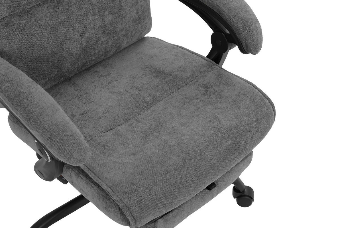 DREHSTUHL  in Chenille Grau  - Schwarz/Grau, Lifestyle, Holz/Kunststoff (66/112-120/62cm) - MID.YOU