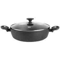 SERVIERPFANNE 28 cm  - Transparent/Schwarz, KONVENTIONELL, Glas/Metall (28cm) - ELO