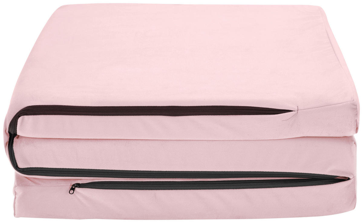 ZLOŽLJIVO LEŽIŠČE 65/186 cm  - roza, Moderno, tekstil (65/186cm) - MID.YOU