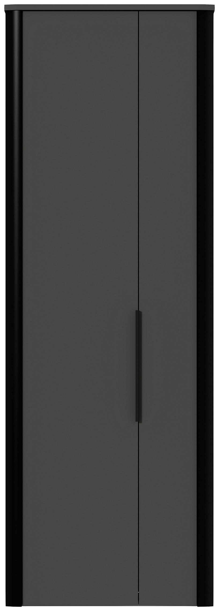 GARDEROBENSCHRANK  in 66/191/34 cm  - Anthrazit/Schwarz, Design, Holzwerkstoff/Metall (66/191/34cm) - Dieter Knoll