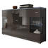SIDEBOARD Hochglanz, melaminharzbeschichtet Grau - Silberfarben/Grau, Design, Glas/Holz (150/91/37cm) - Carryhome SIDEBOARD Hochglanz, melaminharzbeschichtet Grau - Silberfarben/Grau, Design, Glas/Holz (150/91/37cm) - Carryhome