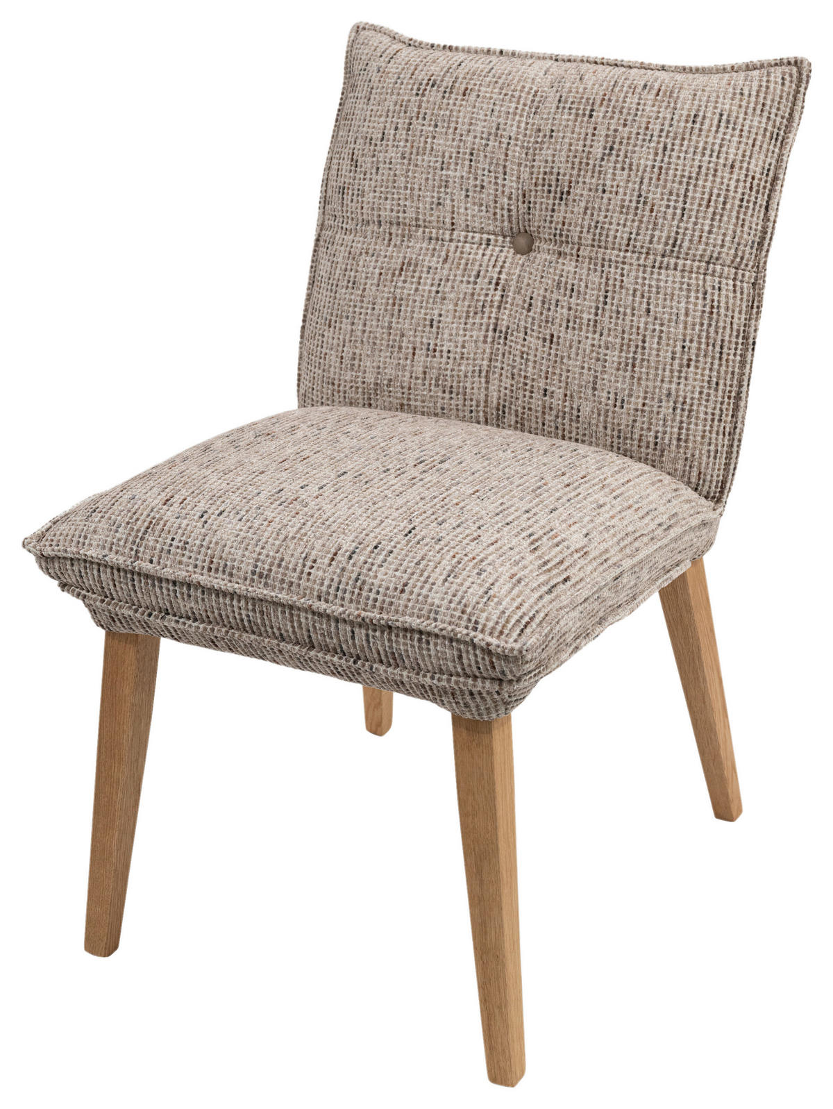 STUHL Chenille Braun, Eichefarben Eiche massiv  - Eichefarben/Braun, KONVENTIONELL, Holz/Textil (52/86/65cm) - Voleo
