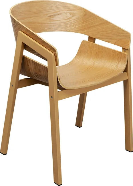 ARMLEHNSTUHL  in Stahl  - Naturfarben, Design, Metall (57/77/53cm) - Kare-Design
