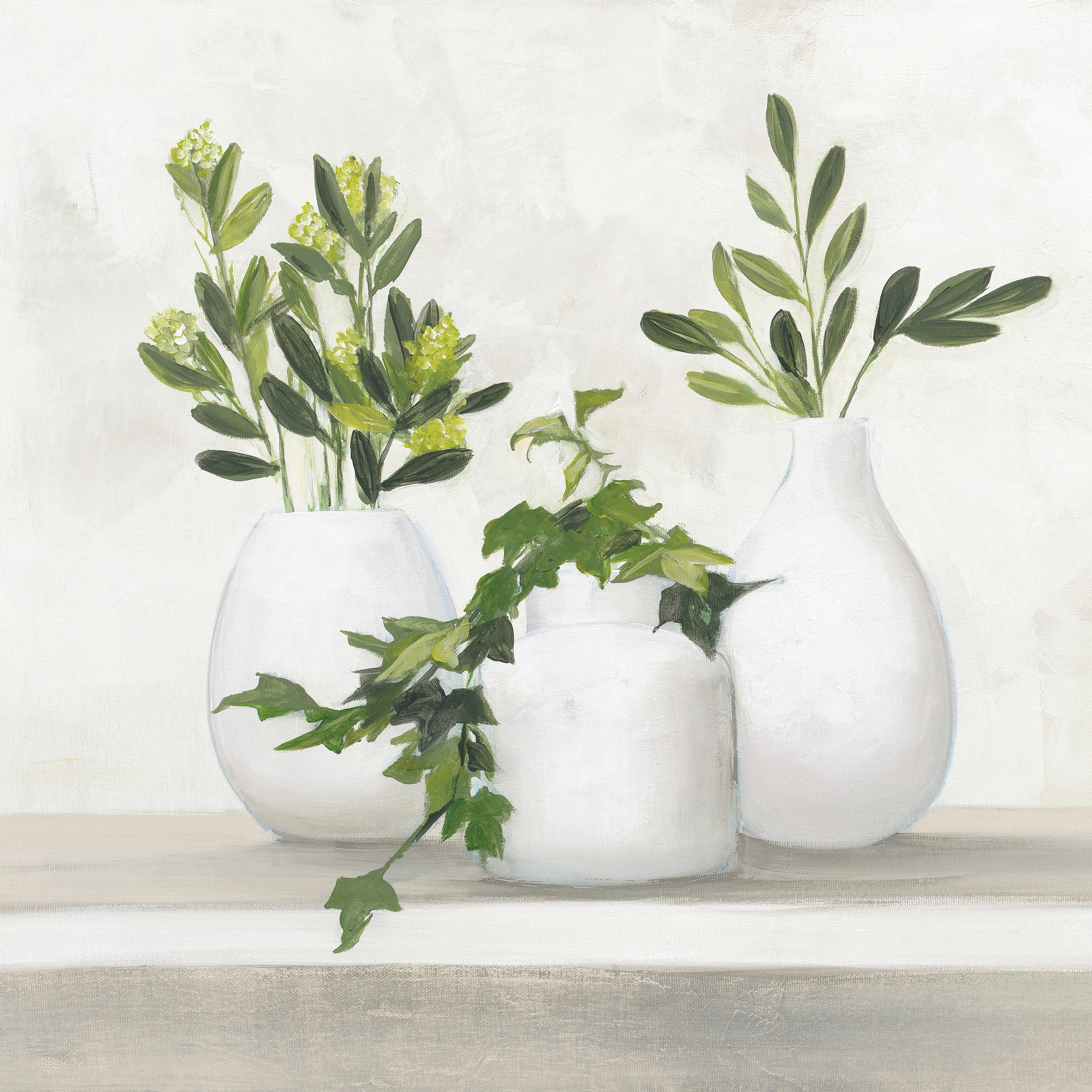 MALBA NA PLÁTNĚ, zátiší, květiny, 55/55 cm