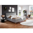 POLSTERBETT 160/200 cm  in Grau  - Eichefarben/Birkefarben, Design, Holz/Textil (160/200cm) - Xora