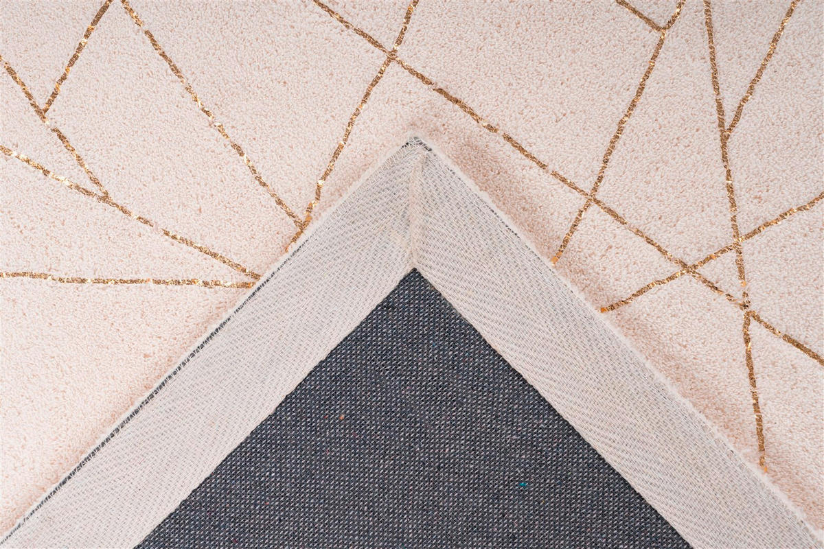 FLACHWEBETEPPICH 160/230 cm Bijou 125 Creme / Gold Creme, Goldfarben  - Goldfarben/Creme, KONVENTIONELL, Textil (160/230cm)