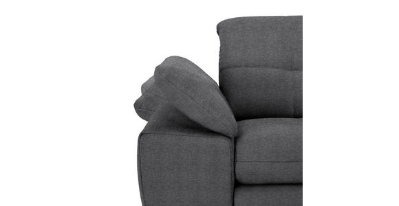 ECKSOFA in Webstoff Dunkelgrau  - Dunkelgrau/Schwarz, Design, Textil/Metall (265/180cm) - Carryhome