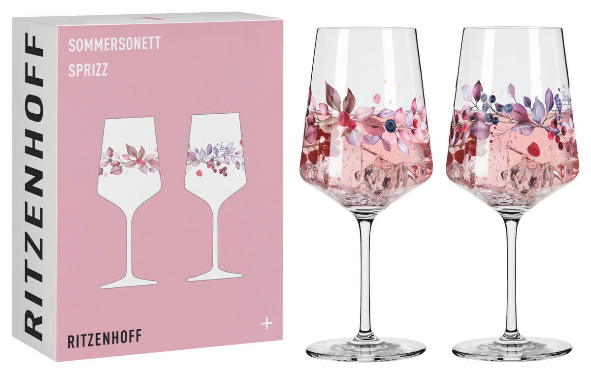 SPRITZERGLAS 544 ml 2-teilig  - Pink/Lila, Lifestyle, Glas (544ml) - Ritzenhoff