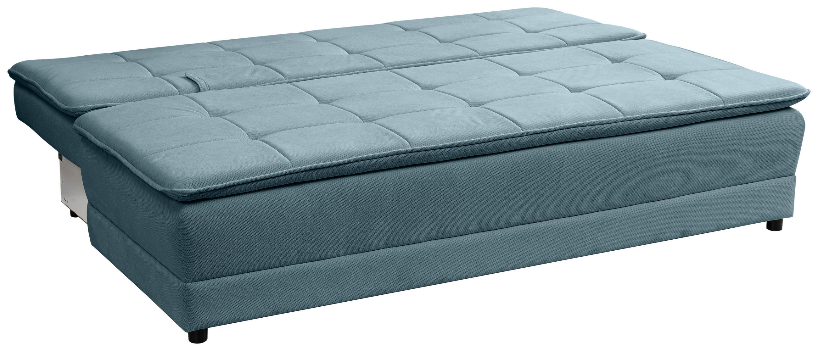 SCHLAFSOFA Webstoff Hellblau  - Schwarz/Hellblau, MODERN, Kunststoff/Textil (202/73-92/105cm) - MID.YOU