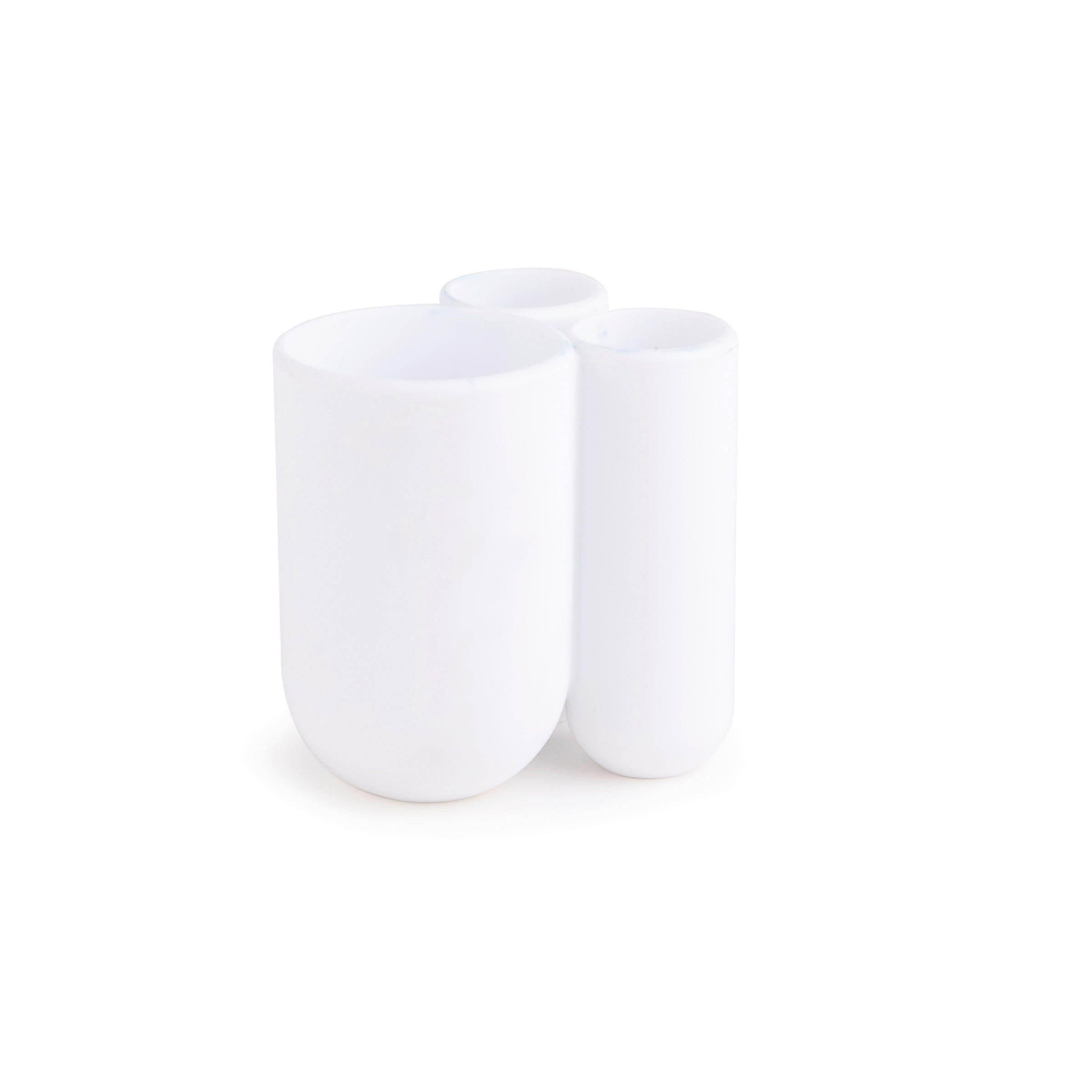 DRŽAČ ČETKICA ZA ZUBE bijela plastika TOUCH - bijela, Konvencionalno, plastika (9,5/8,2/10,2cm) - Umbra