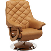 RELAXSESSEL in Holz, Leder Hellbraun - Hellbraun/Eichefarben, Natur, Leder/Holz (77/107/87cm) - Himolla