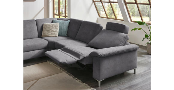 WOHNLANDSCHAFT in Chenille Grau  - Alufarben/Grau, Design, Textil/Metall (170/333/265cm) - Dieter Knoll