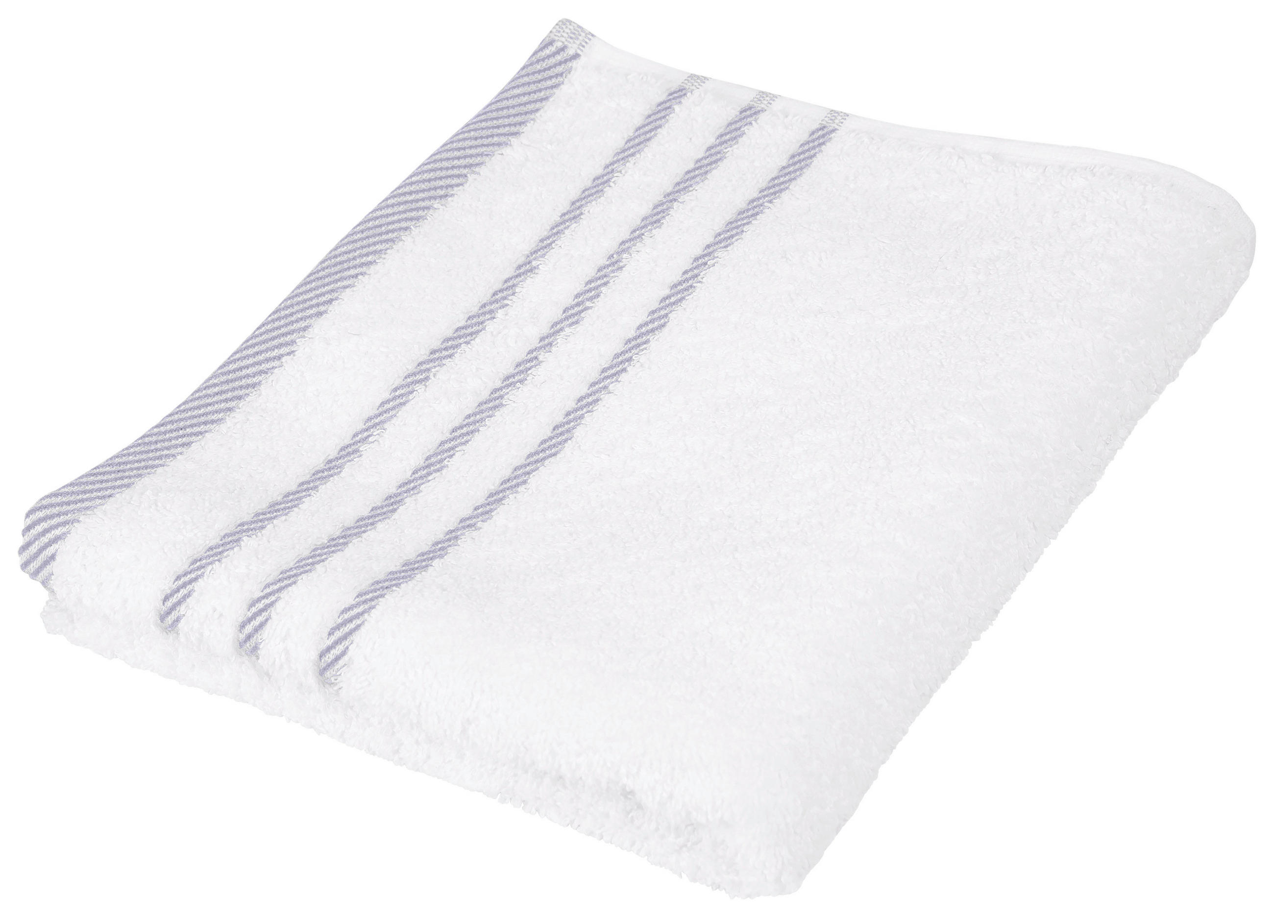 RUČNÍK, 50/90 cm, bílá, světle šedá - bílá/světle šedá, Konvenční, textil (50/90cm) - Esposa