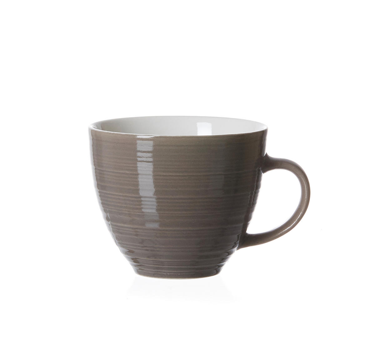 KAFFEETASSE Suomi 230 ml  - Taupe/Weiß, Keramik (0,23l) - Ritzenhoff Breker