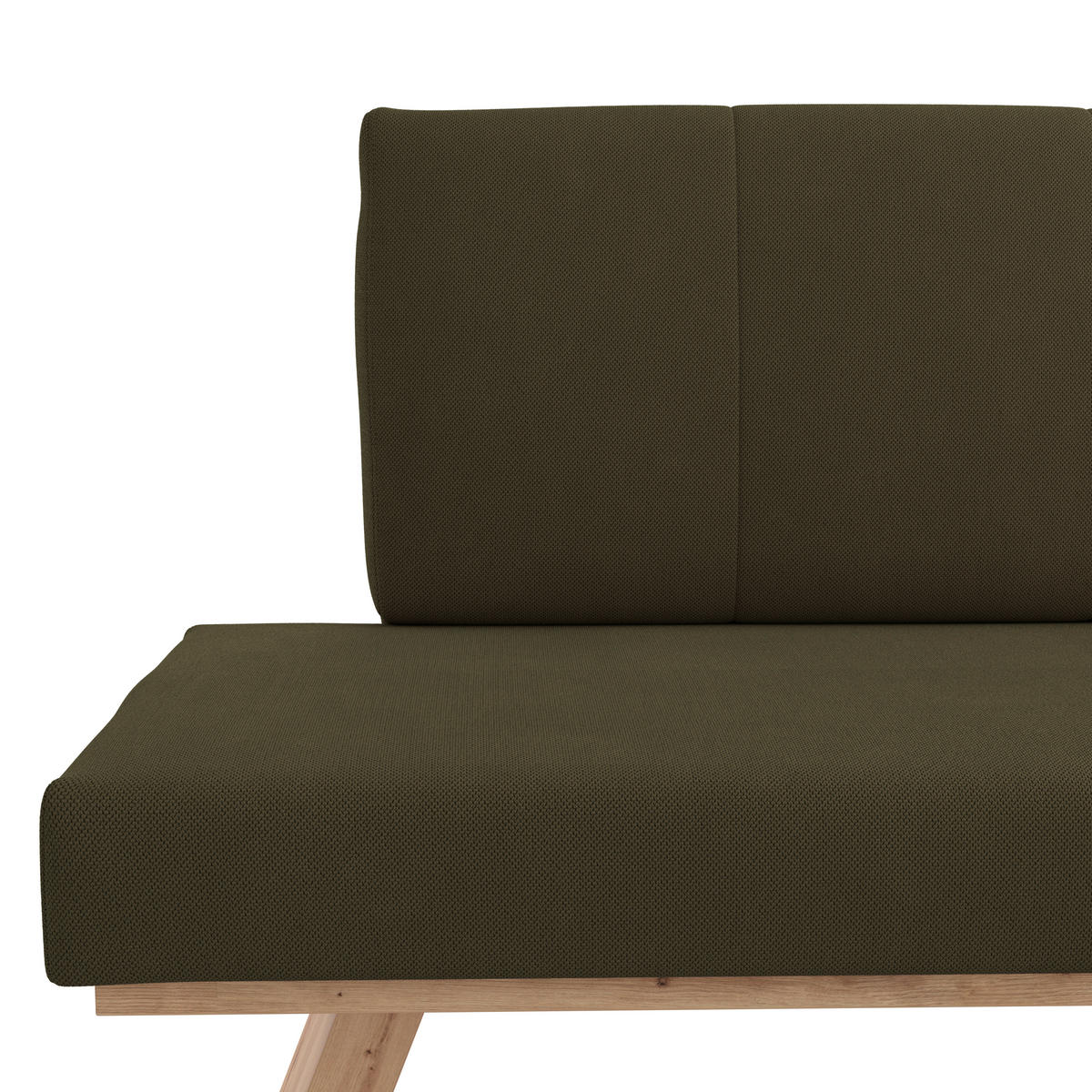 ECKBANK 185/150 cm Webstoff Grün   - Eichefarben/Grün, KONVENTIONELL, Textil (185/150cm) - Livetastic