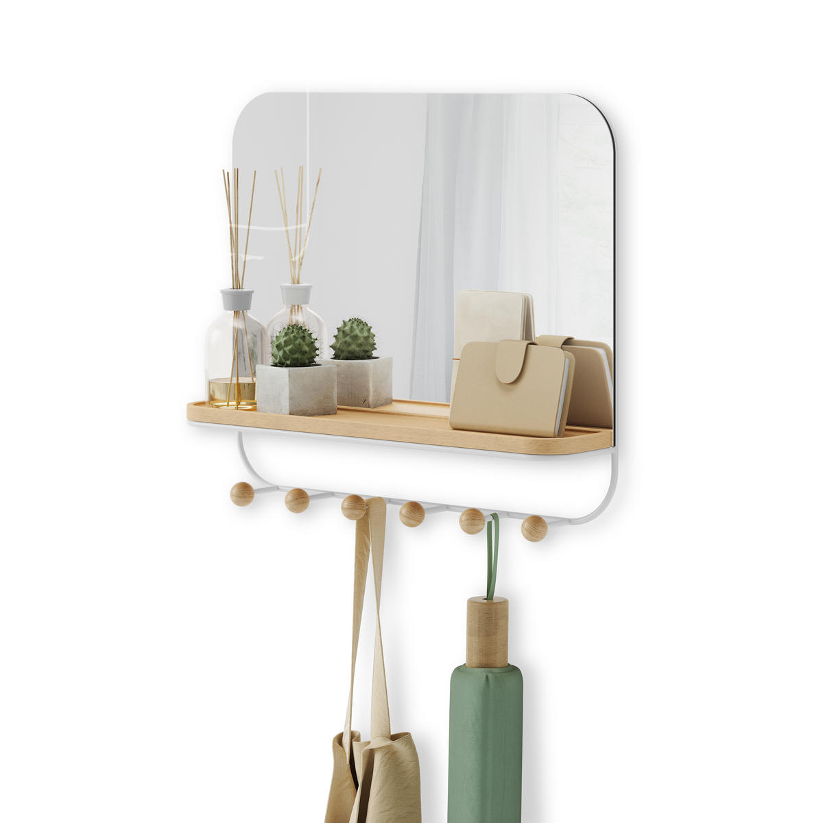 OGLEDALO      - bijela, Basics (10/41/46cm) - Umbra