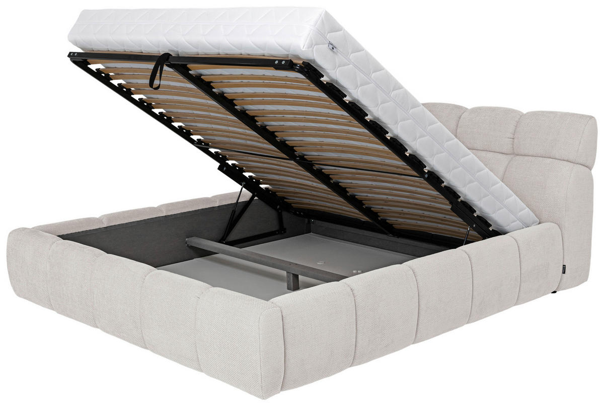 STOPPAD SÄNG 180/200 cm  i  - silver/svart, Design, trämaterial/trä (180/200cm) - Esposa