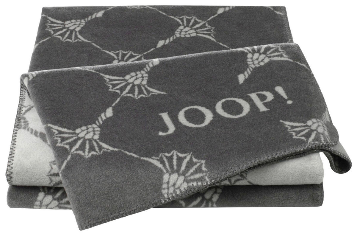 DECKE 150/200 cm  - Schieferfarben/Hellgrau, Basics, Textil (150/200cm) - Joop!