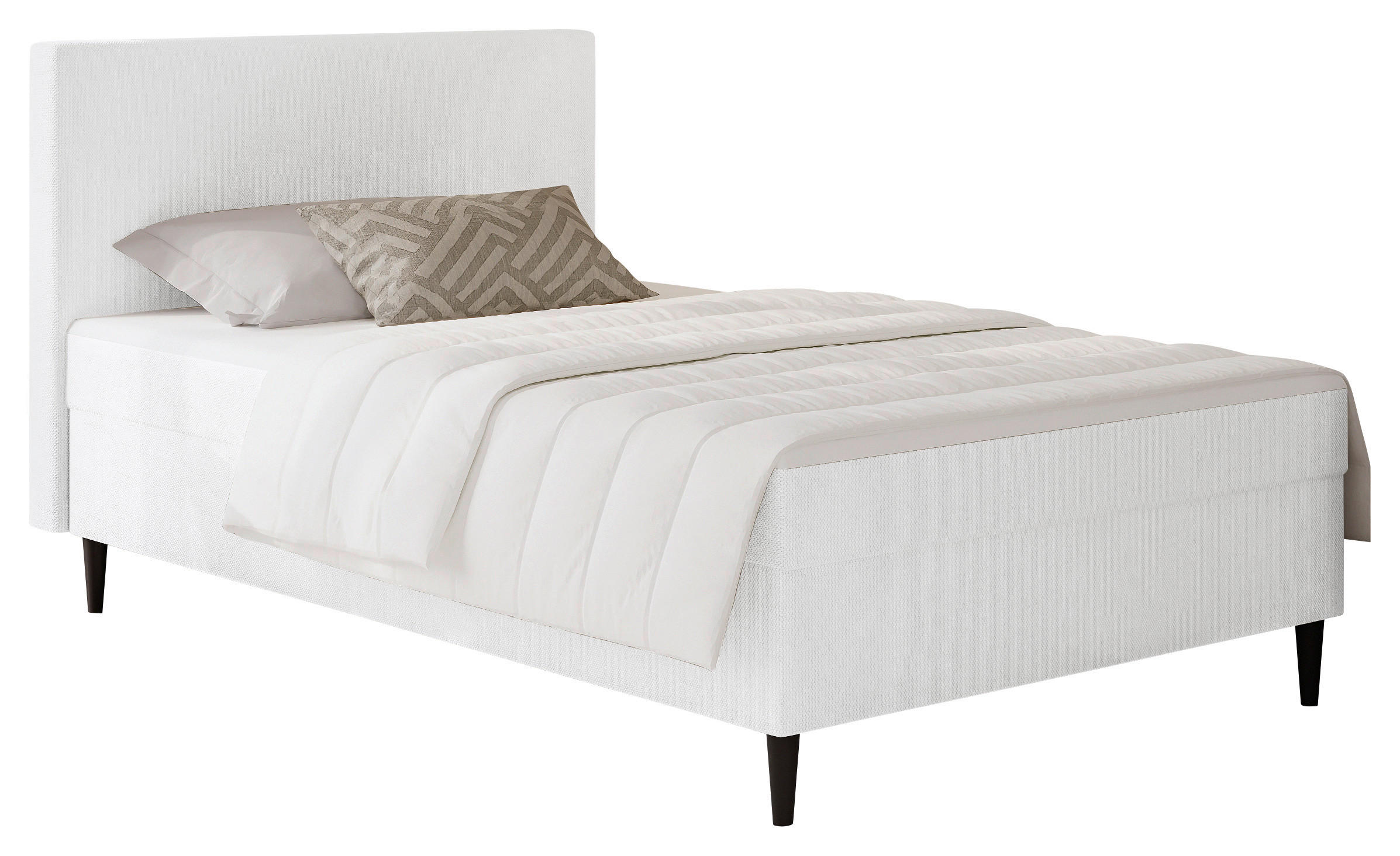 BOXBETT 90/200 cm  in Creme  - Creme/Schwarz, KONVENTIONELL, Holz/Textil (90/200cm) - P & B