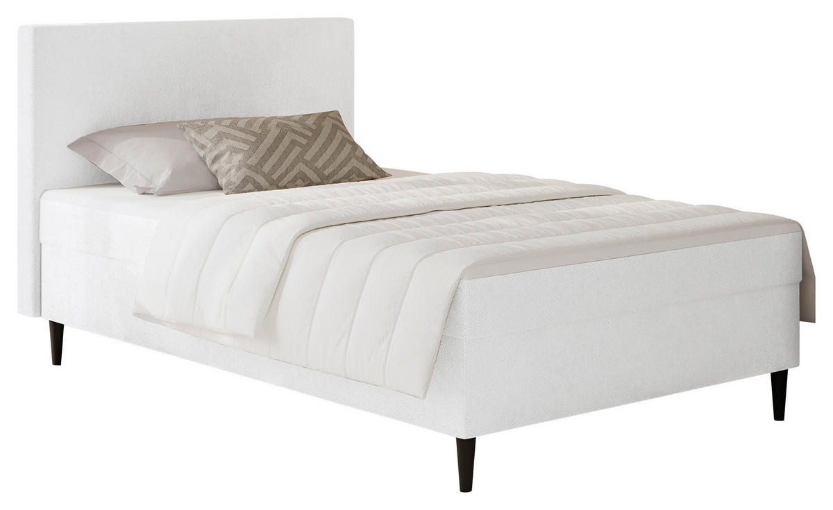 BOXBETT 120/200 cm  in Creme  - Creme/Schwarz, KONVENTIONELL, Textil (120/200cm) - P & B