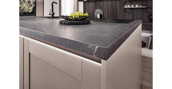 EINBAUKÜCHE   - Eichefarben/Grau, Design, Holzwerkstoff - Xora